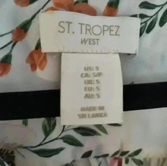 ST. TROPEZ WEST Lavender/pink Floral Print Sleeveless Blouse Top size s (64) - Picture 2 of 3